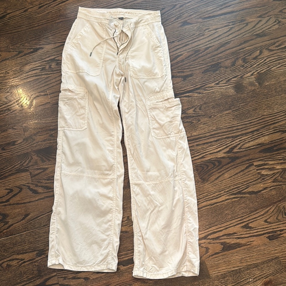 Cream Cargo Pants